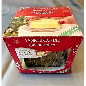 New YANKEE CANDLE Easy‎ MeltCup Warmer Scenterpiece Timer Green Fall Leaves 2014